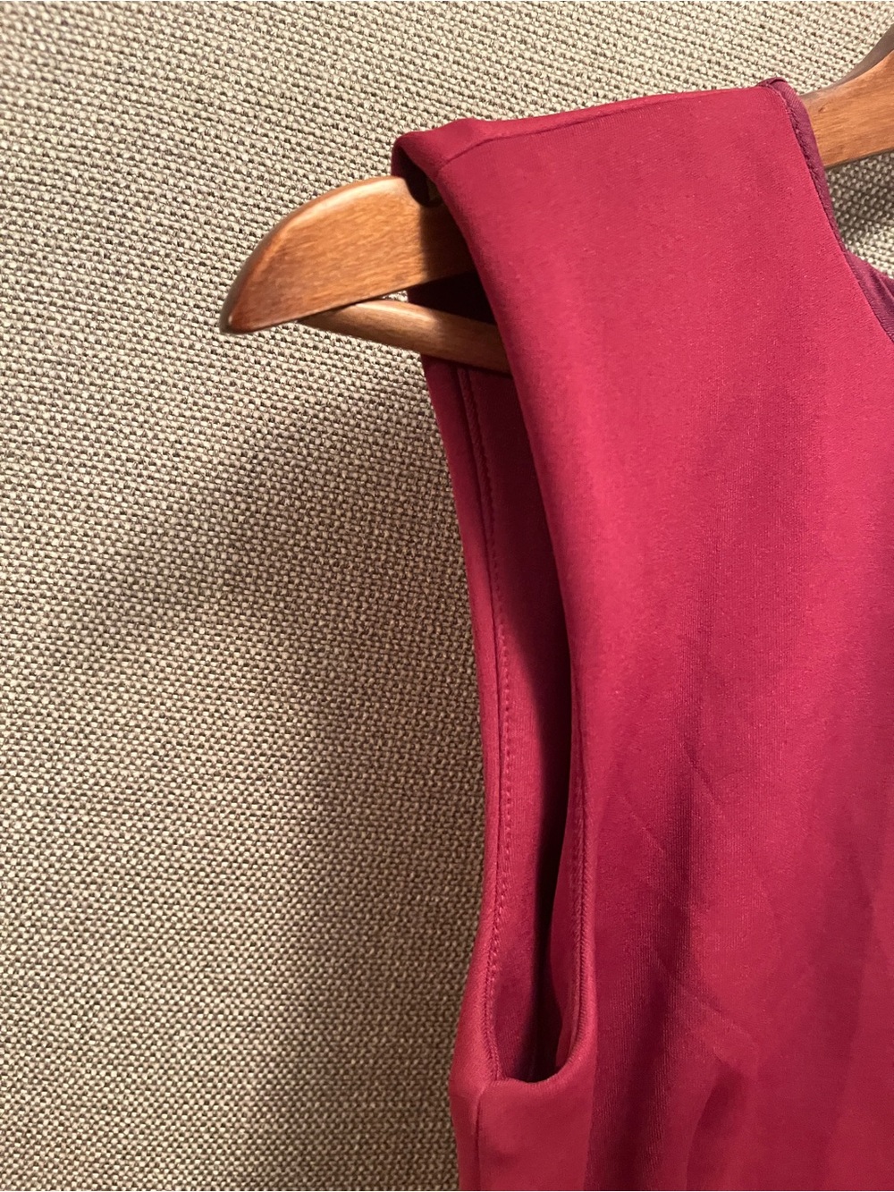 Sleeveless Raspberry A-Line Mini Dress - Picture 6 of 8